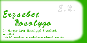 erzsebet mosolygo business card